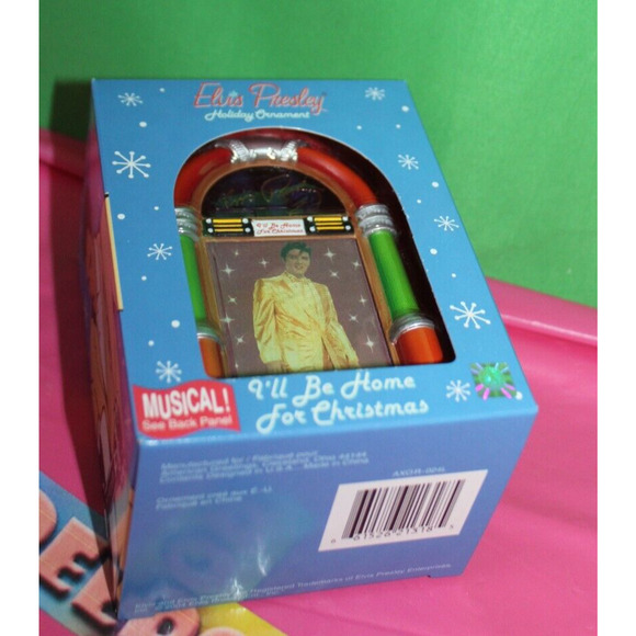 American Greetings Elvis Presley I'll Be Home For Christmas Jukebox Ornament 04 - Picture 3 of 4